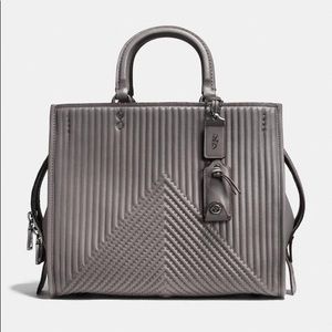 🔆BRAND NEW🔆Coach ROGUE with Quilting and Rivets in Heather Grey